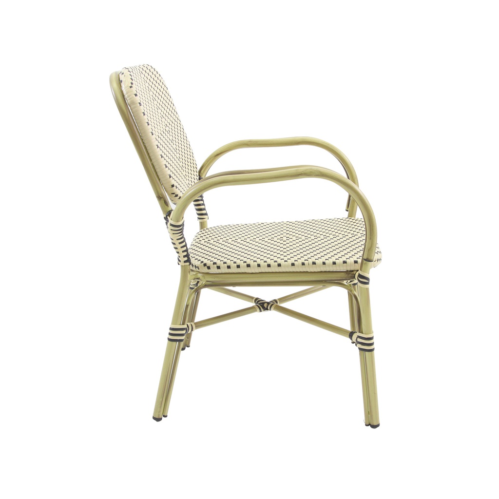 Felix Rattan Chair - Bamboo/White-Black