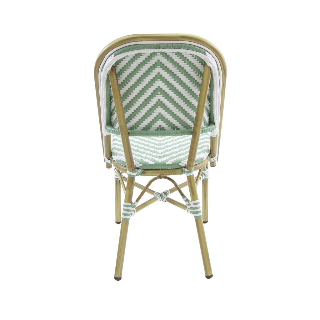 Paris Bistro Chair - Bamboo/White-Pastel Green