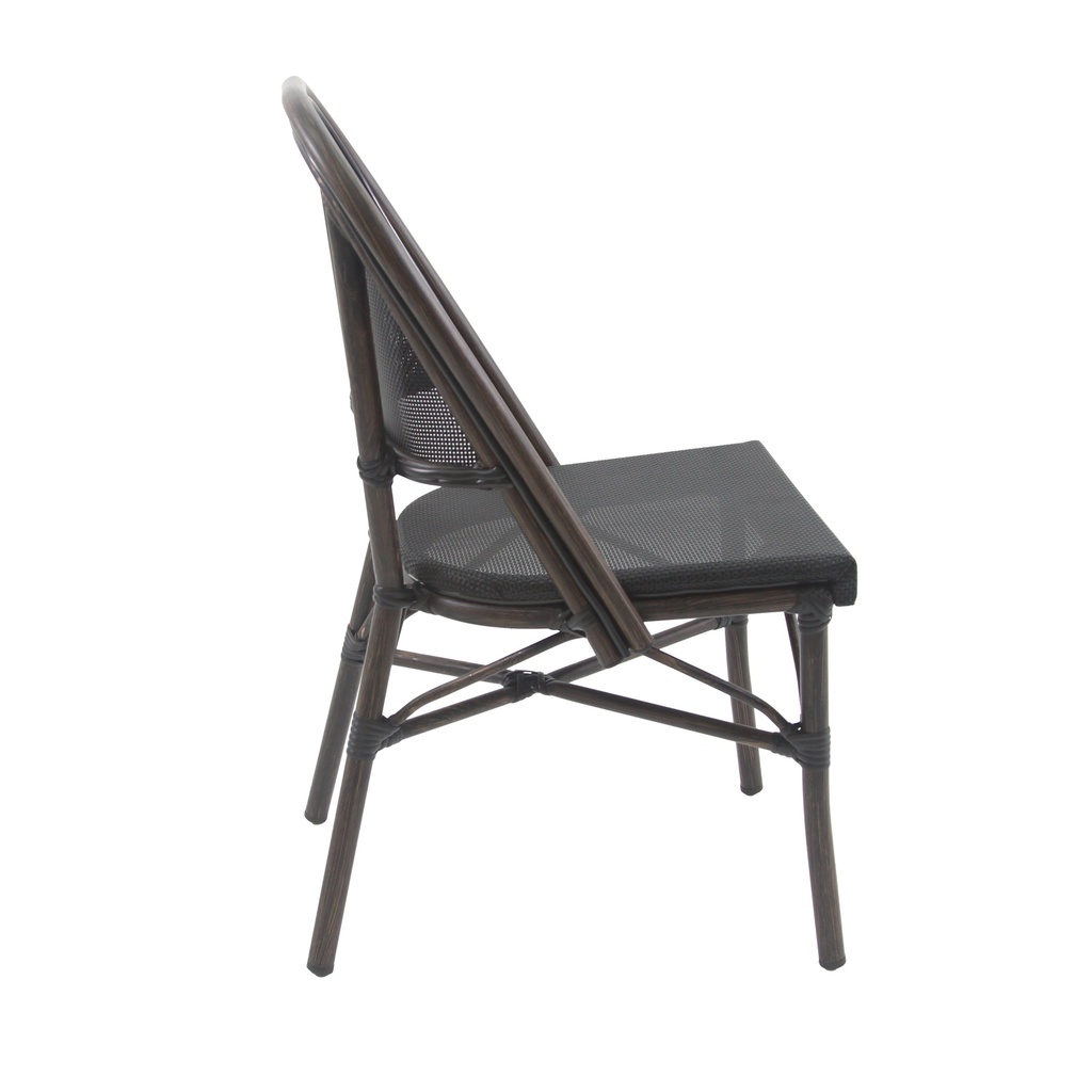 Paris Bistro Chair - Wengé/Black Mesh