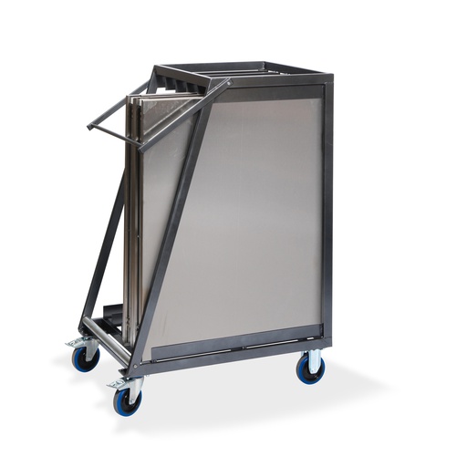 [T91200] Chariot de transport pour 5 tables de travail pliantes en inox