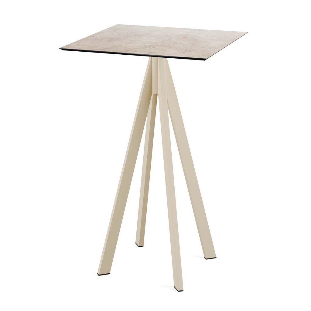 Infinity Standing Table Sand Frame - Moonstone HPL 70x70 cm