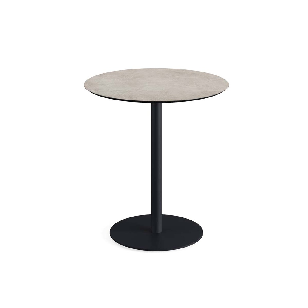 Urban Terrace Table Black Frame - Moonstone HPL Ø70 cm