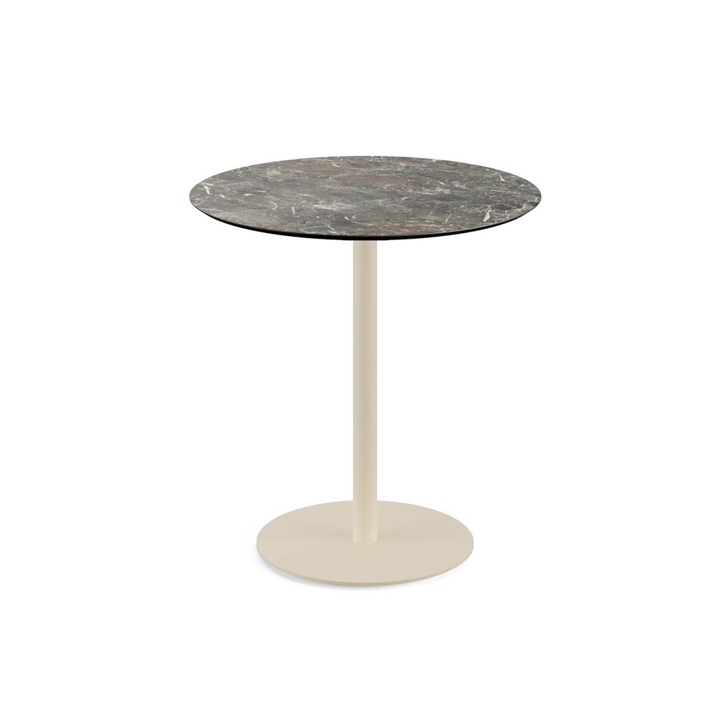 Urban Terrace Table Sand Frame - Galaxy Marble HPL Ø70 cm