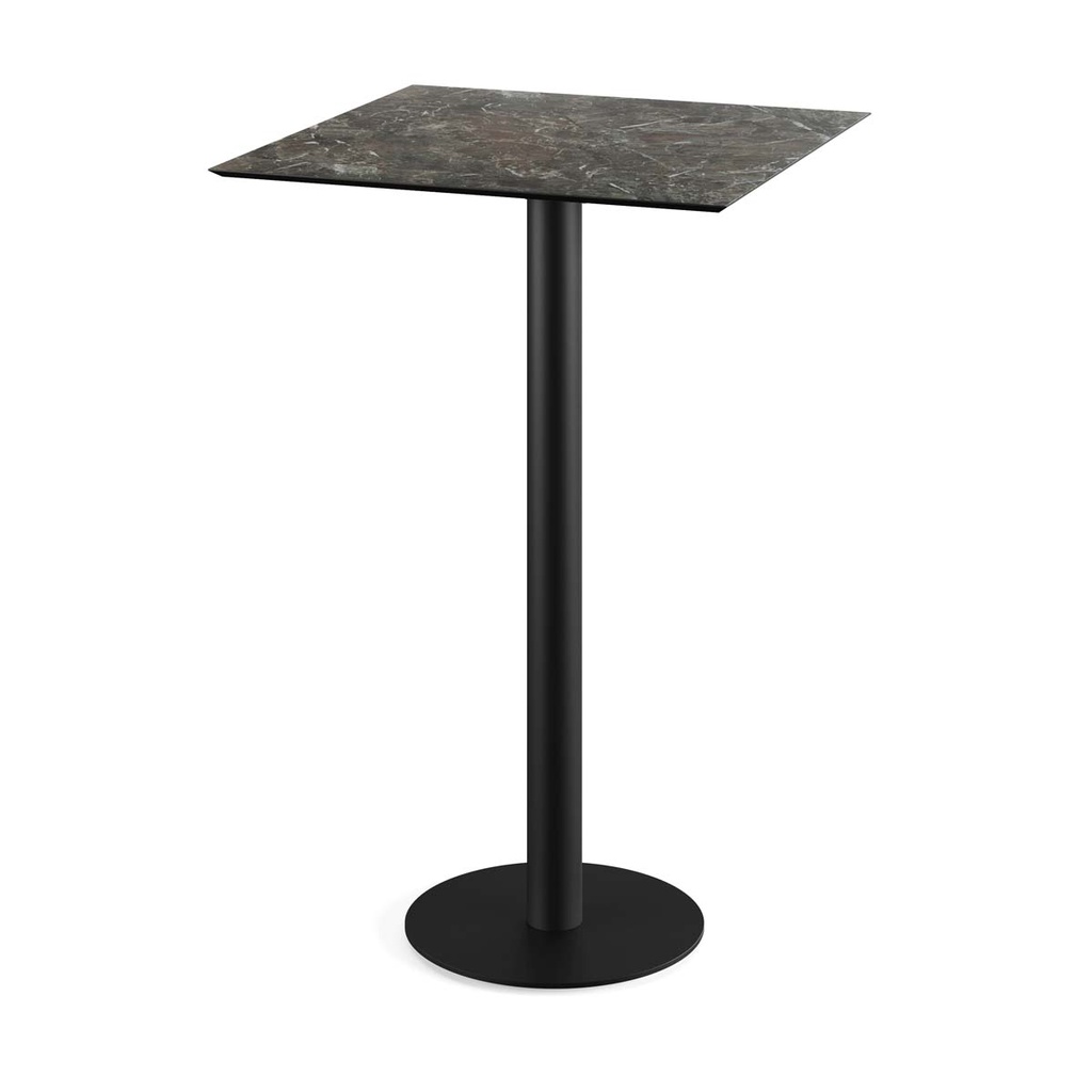 Urban Standing Table Black Frame - Galaxy Marble HPL 70x70 cm