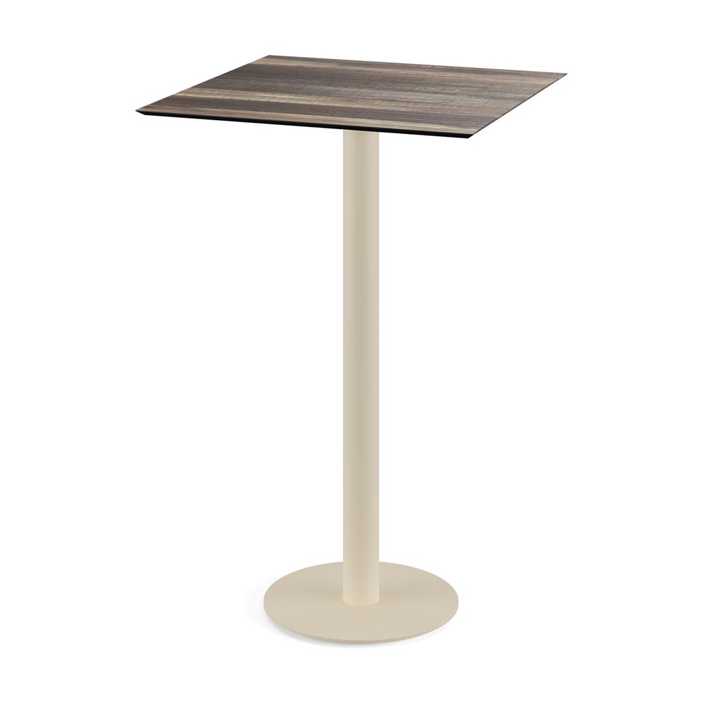 Urban Standing Table Sand Frame - Tropical Wood HPL 70x70 cm