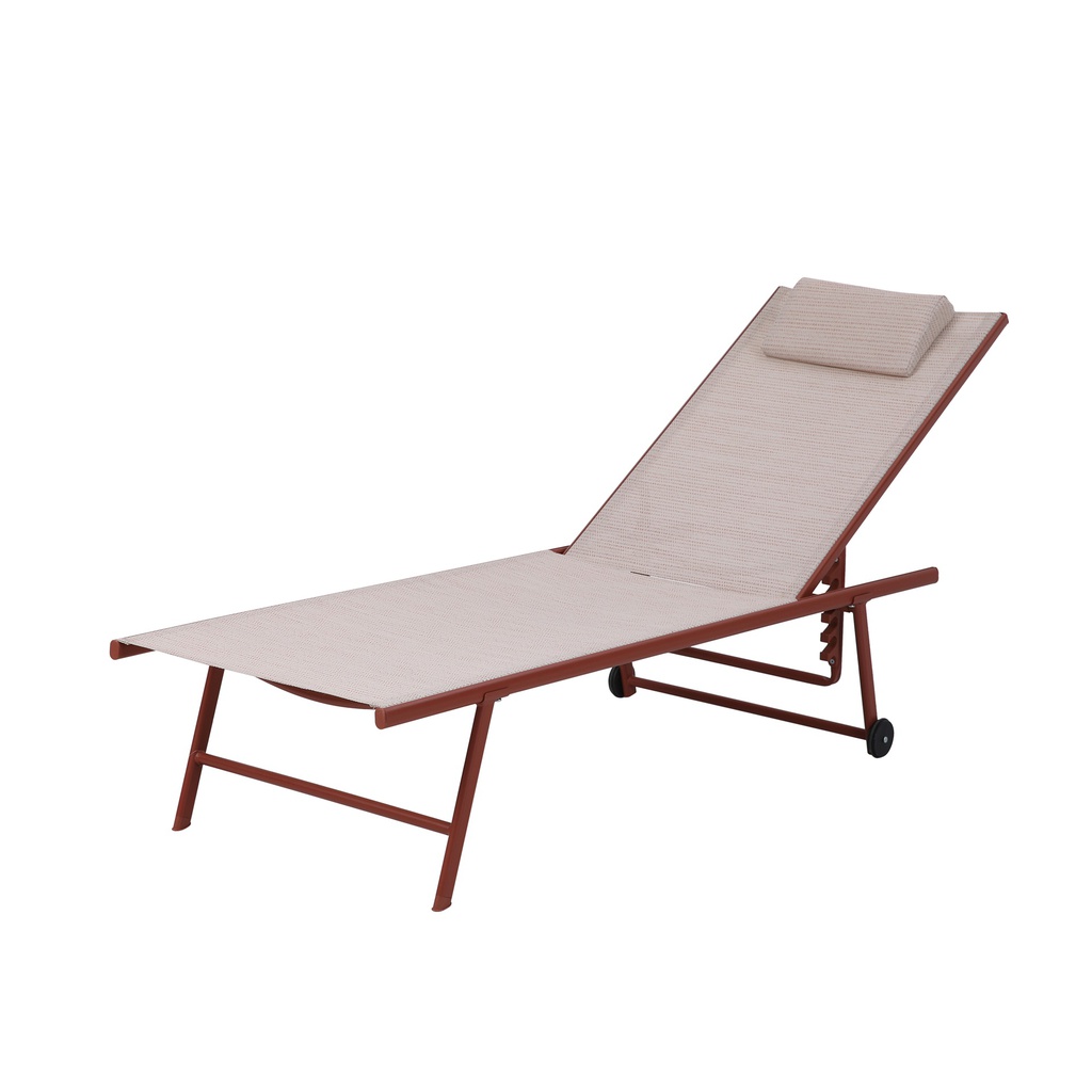 Travis Sun Lounger - Terracotta