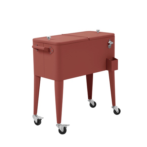 [91371] Icy Rolling Cooler Cart - Terracotta