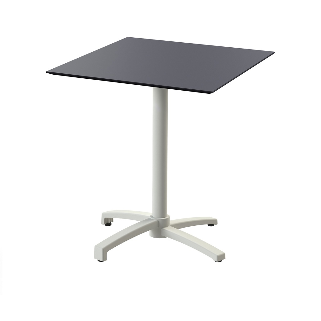 X Cross Bistro Table (Sand/Black HPL) 70x70 cm