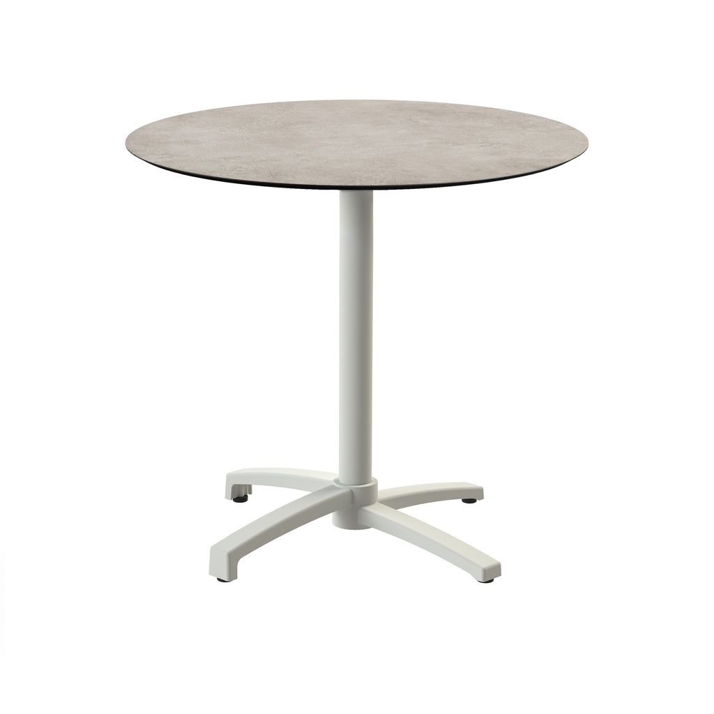 X Cross Bistro Table (Sand-Moonstone HPL) Ø70 cm