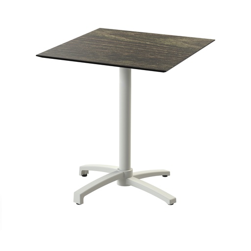 [110091477] X Cross Bistro Table (Sand-Riverwashed Wood HPL) 70x70 cm