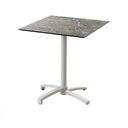 X Cross Bistro Table (Sand-Midnight Marble HPL) Ø70 cm