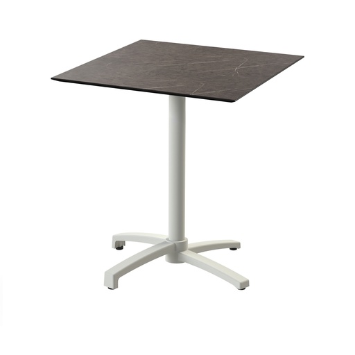 [110091677] X Cross Bistro Table (Sand-Midnight Marble HPL) 70x70 cm