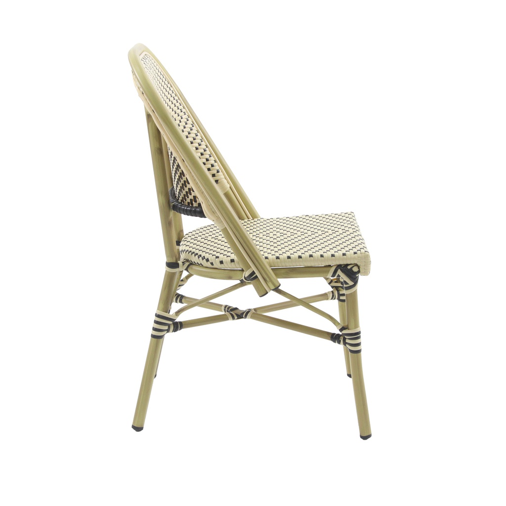 Paris Bistro Chair - Bamboo/White-Black