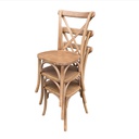 Crossback Stack Chair Light Brown