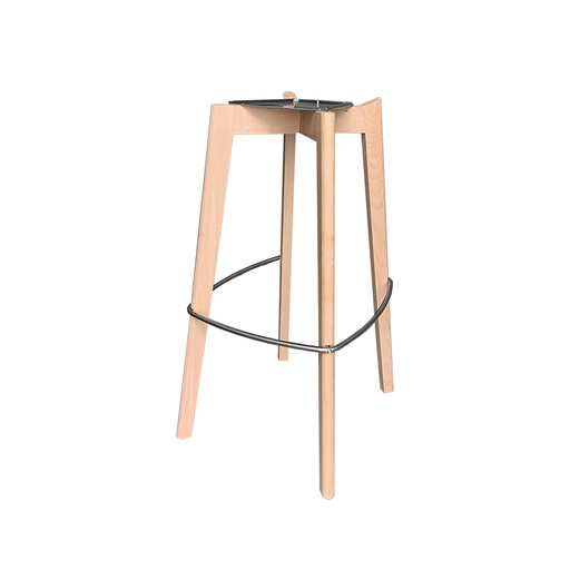 [506F] Keeve Bar Chair Frame - Light Brown