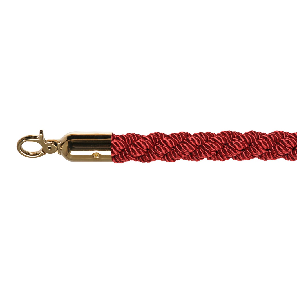 Luxury Barrier Post Rope - Red/Brass