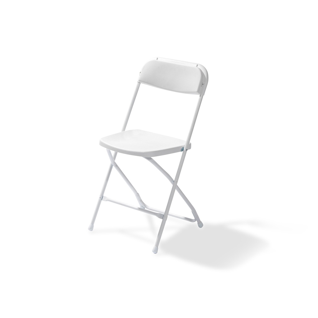 Budget chaise pliable et empilable Blanc/Blanc