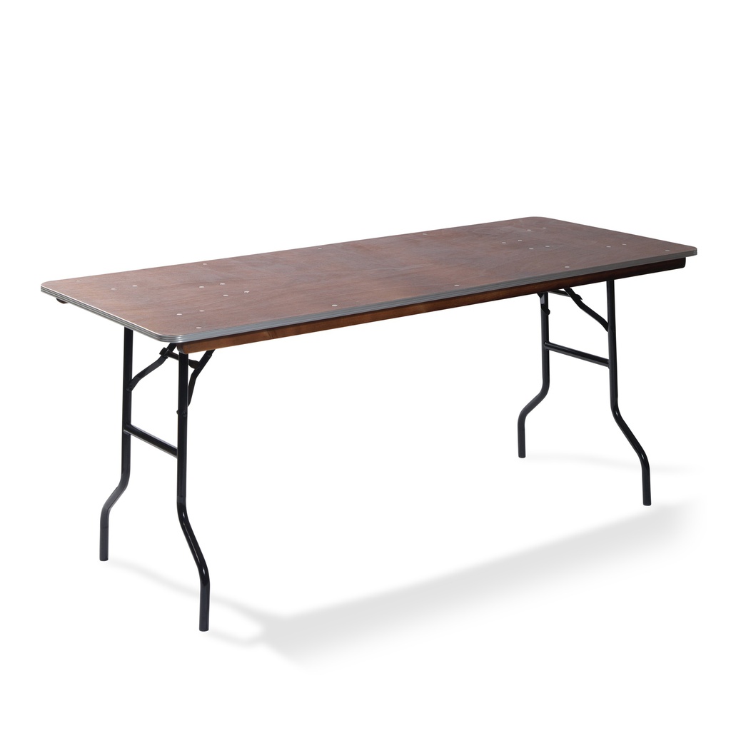 Table de banquet pliable en bois rectangulaire 183x76 cm