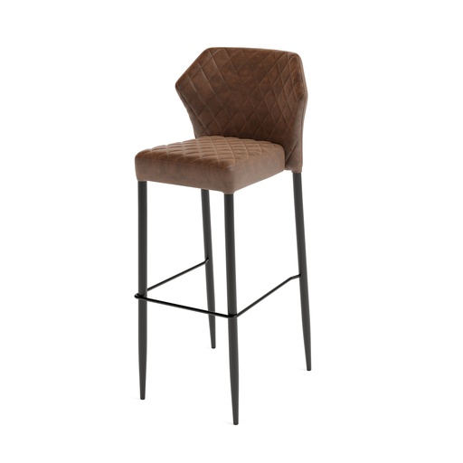 [52101] Louis Bar Stool Cognac