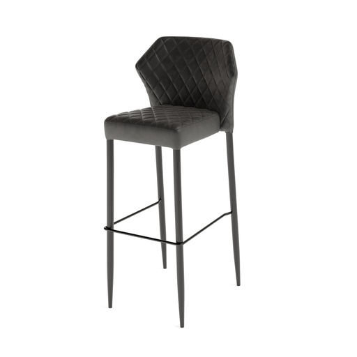 [52103] Louis Bar Chair Black