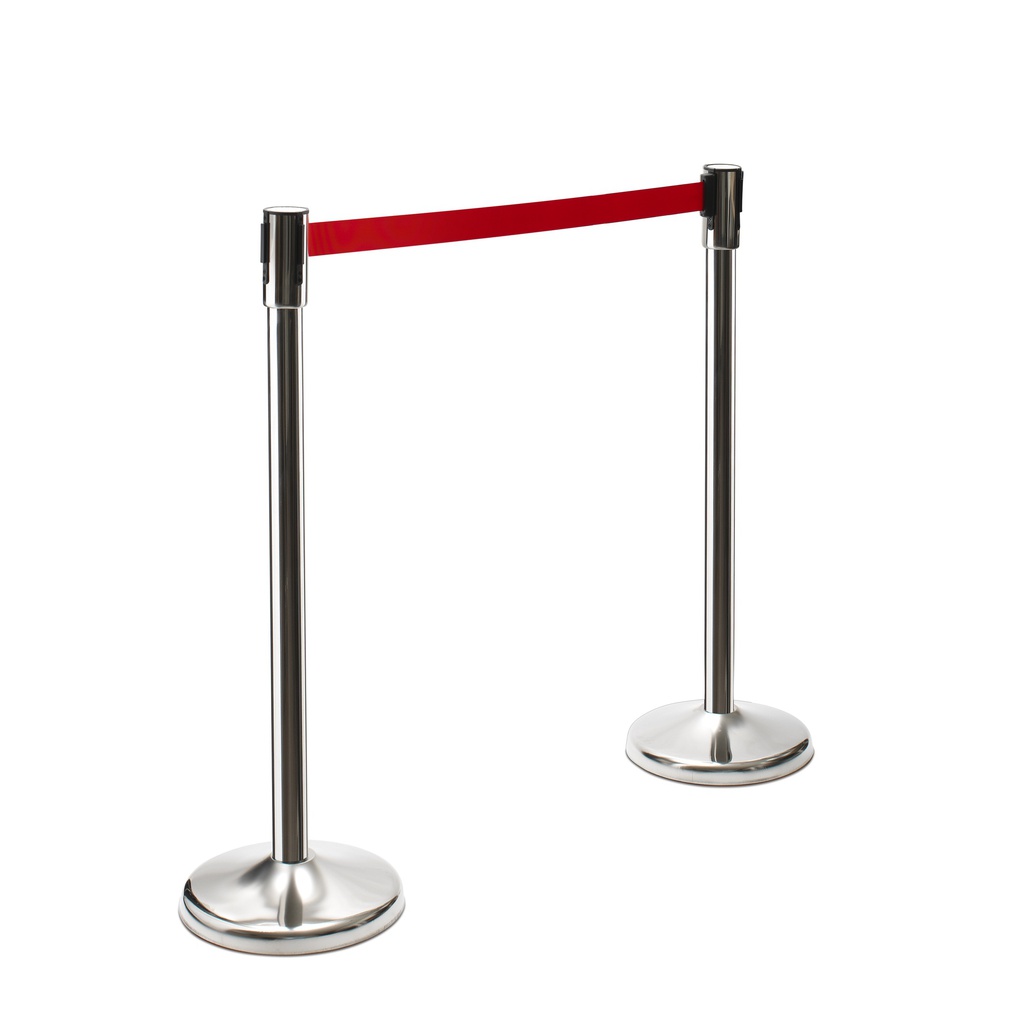 Trendy Barrier Post Chrome with Red belt