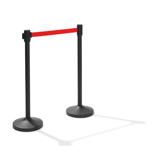 [10104R] Trendy Barrier Post Black with Red belt