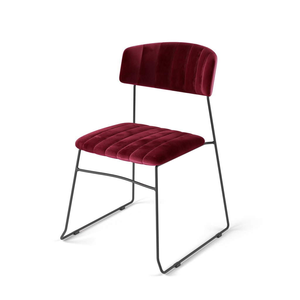 Mundo Stack Chair Bordeaux