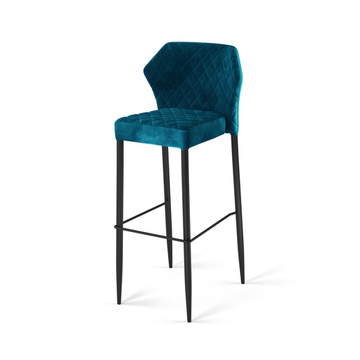 [52105] Louis Bar Stool Petrol Blue