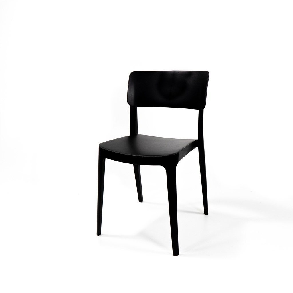Wing chaise empilable en plastique Noir