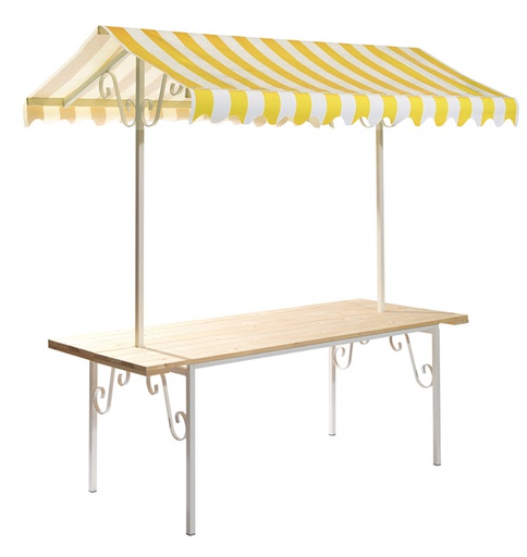 [MSR10210Y] Market stand France - Yellow/White