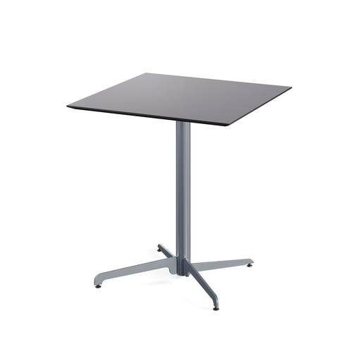 [110011077] X Cross Terrace Table - Aluminium/Black 70x70 cm