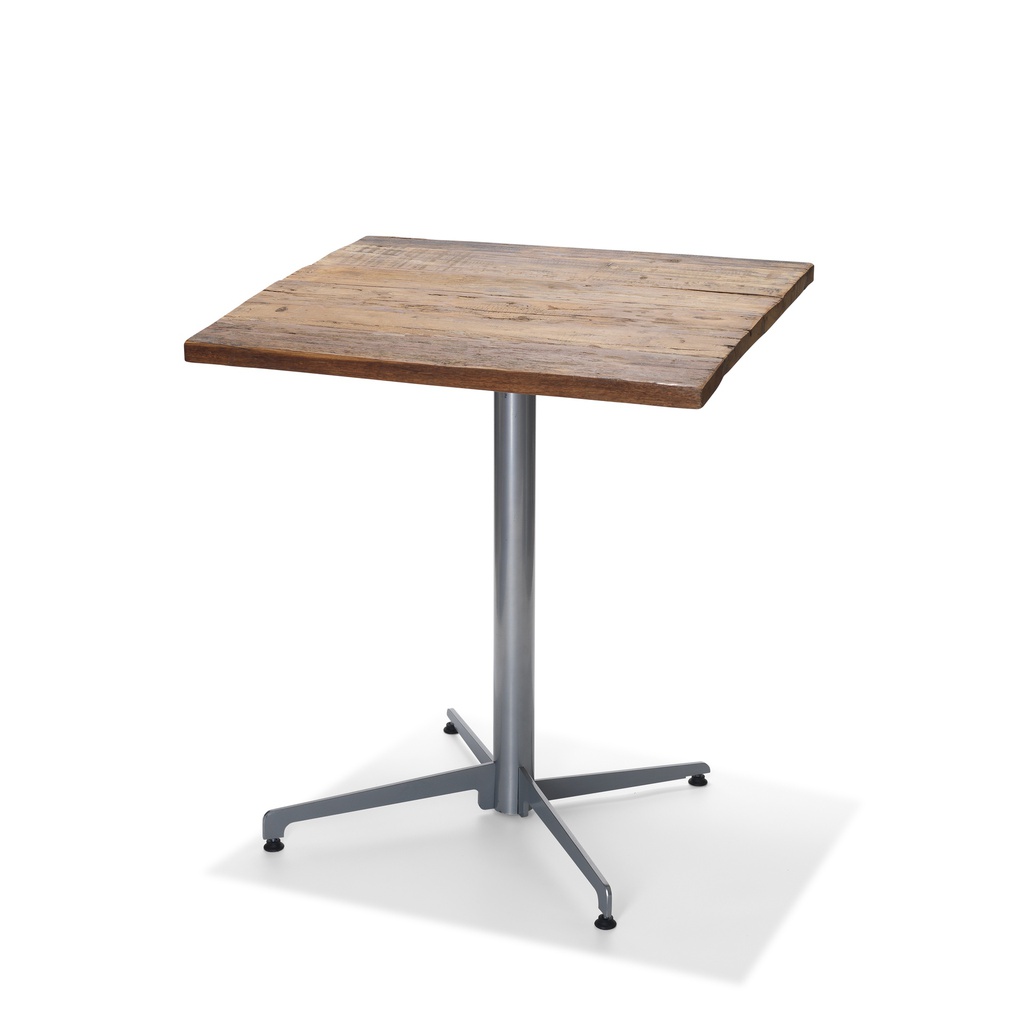 X Cross Terrace Table - Aluminium/Barnwood 70x70 cm