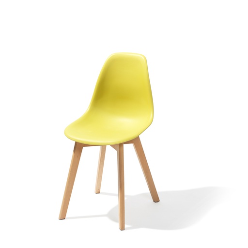 [505F01SY] Keeve chaise empilable sans accoudoirs Jaune