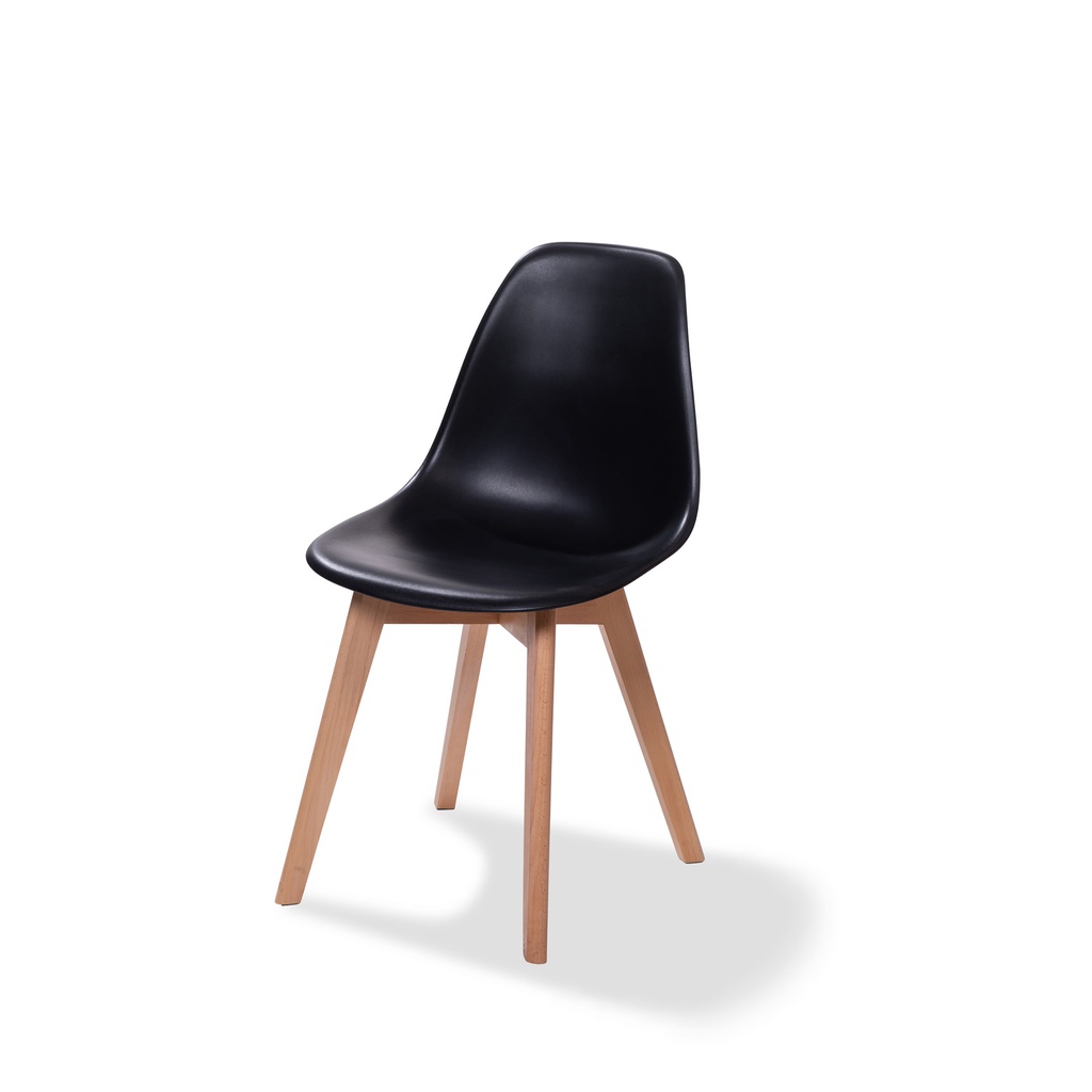 Keeve Stack Chair without armrest Light Brown -  Black