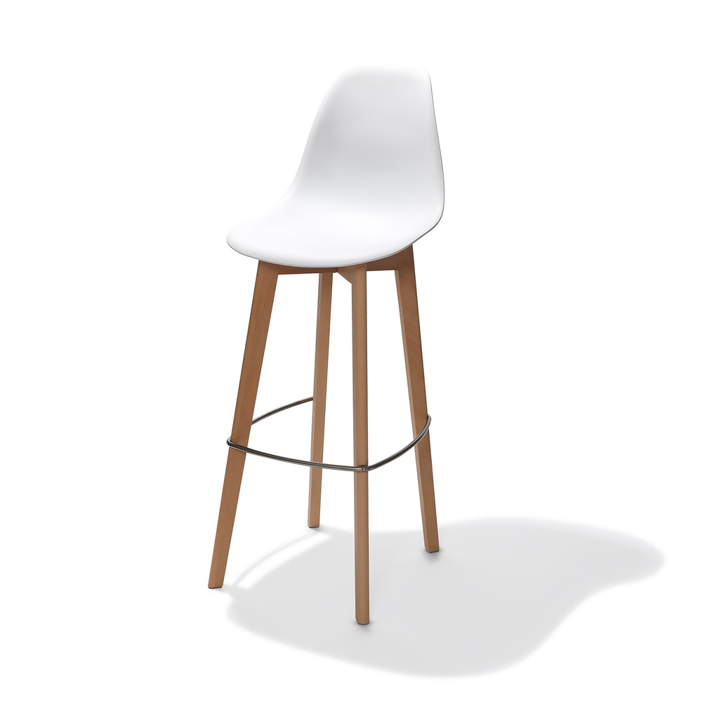 Keeve Bar Stool without armrest Light Brown - White