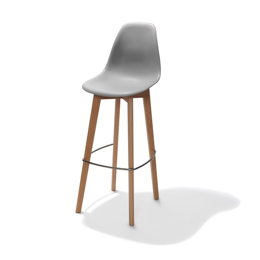 [506F01SG] Keeve Bar Chair without armrest Light Brown - Grey