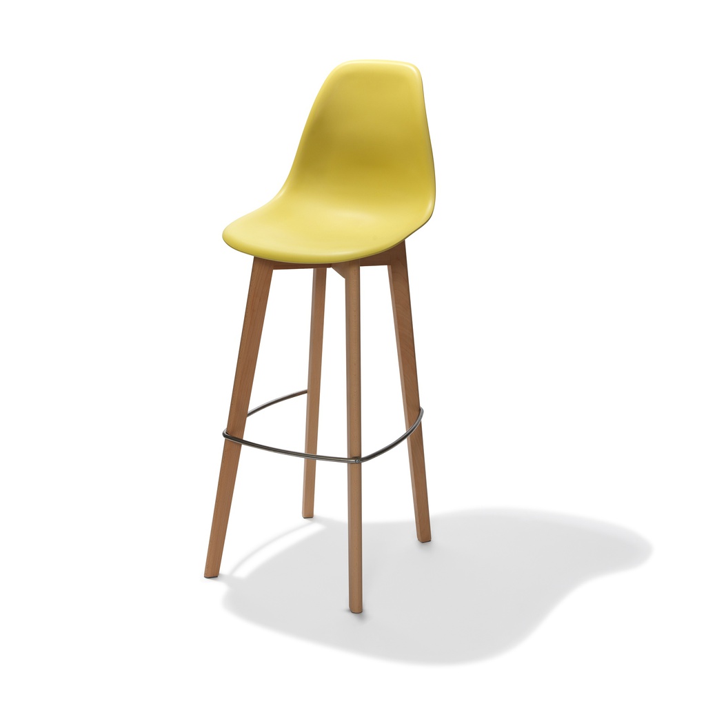 Keeve Bar Stool without armrest Light Brown - Yellow