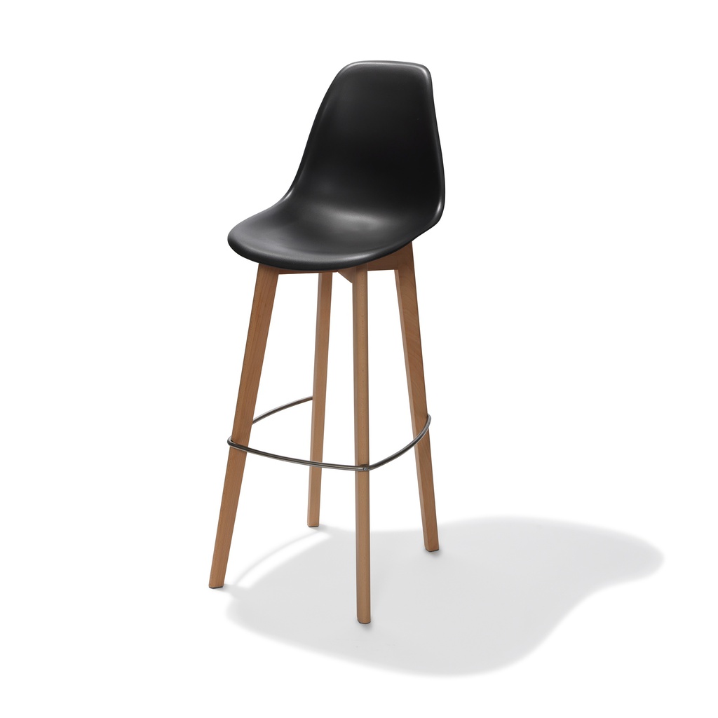 Keeve Bar Stool without armrest Light Brown - Black