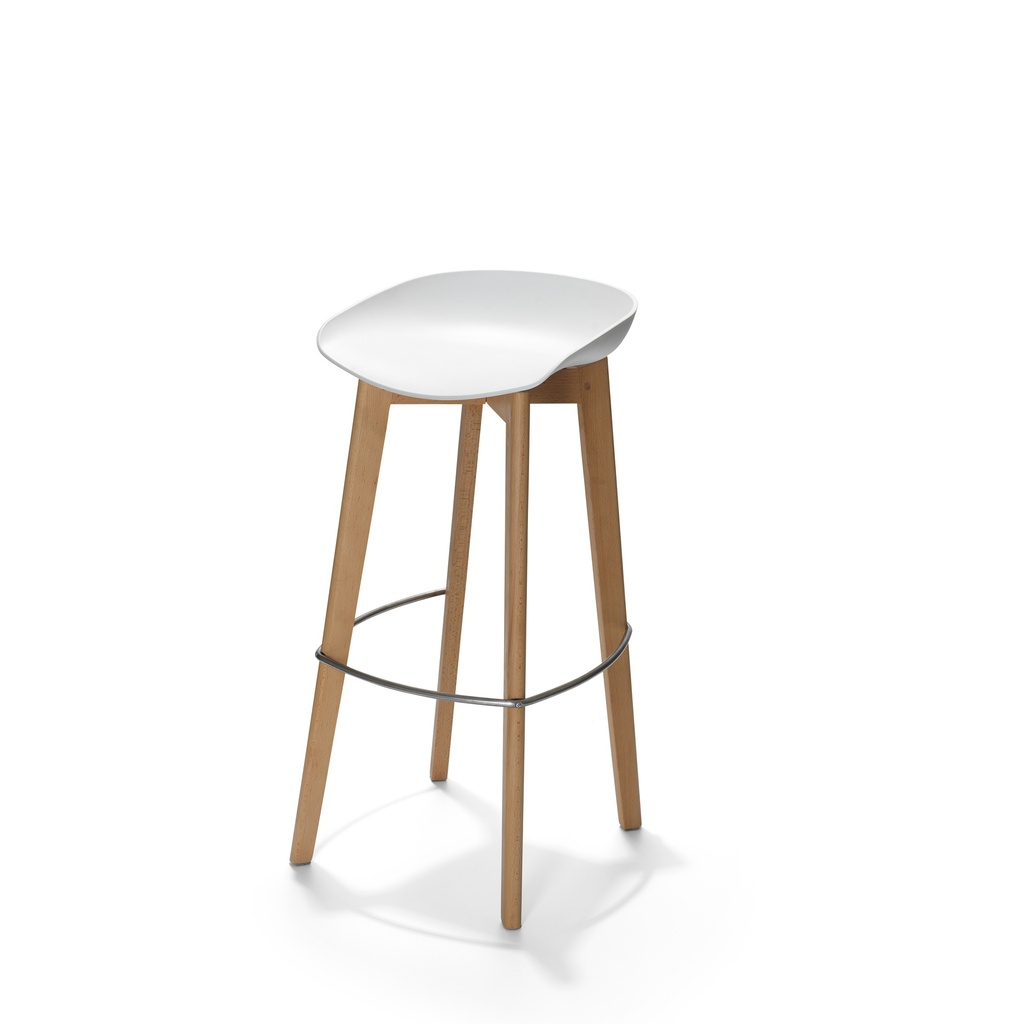 Keeve Bar Chair Low Seat Light Brown - White