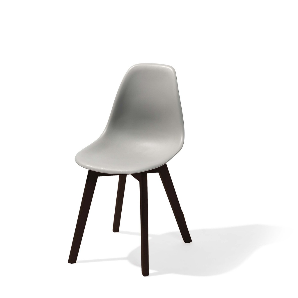 Keeve Stack Chair without armrest Dark Brown - Grey