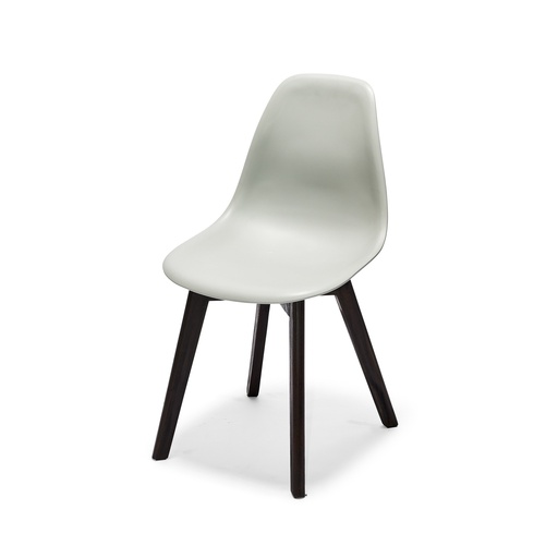 [505FD01SG] Keeve Stack Chair without armrest Dark Brown - Grey