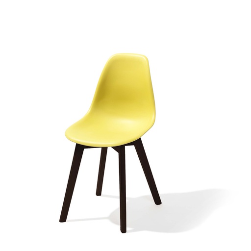 [505FD01SY] Keeve chaise empilable sans accoudoirs Jaune