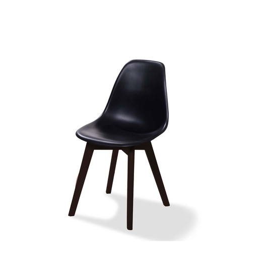 [505FD01SB] Keeve chaise empilable sans accoudoirs Noir