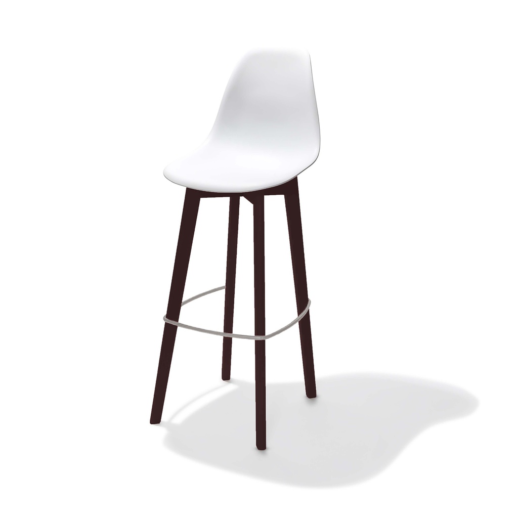 Keeve Bar Chair without armrest Dark Brown - White