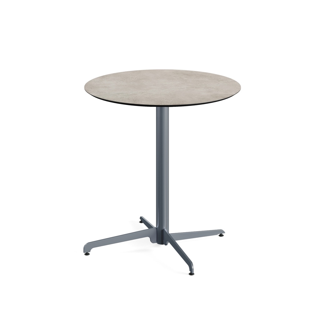 X Cross Bistro Table (Grey-Moonstone HPL) Ø70 cm