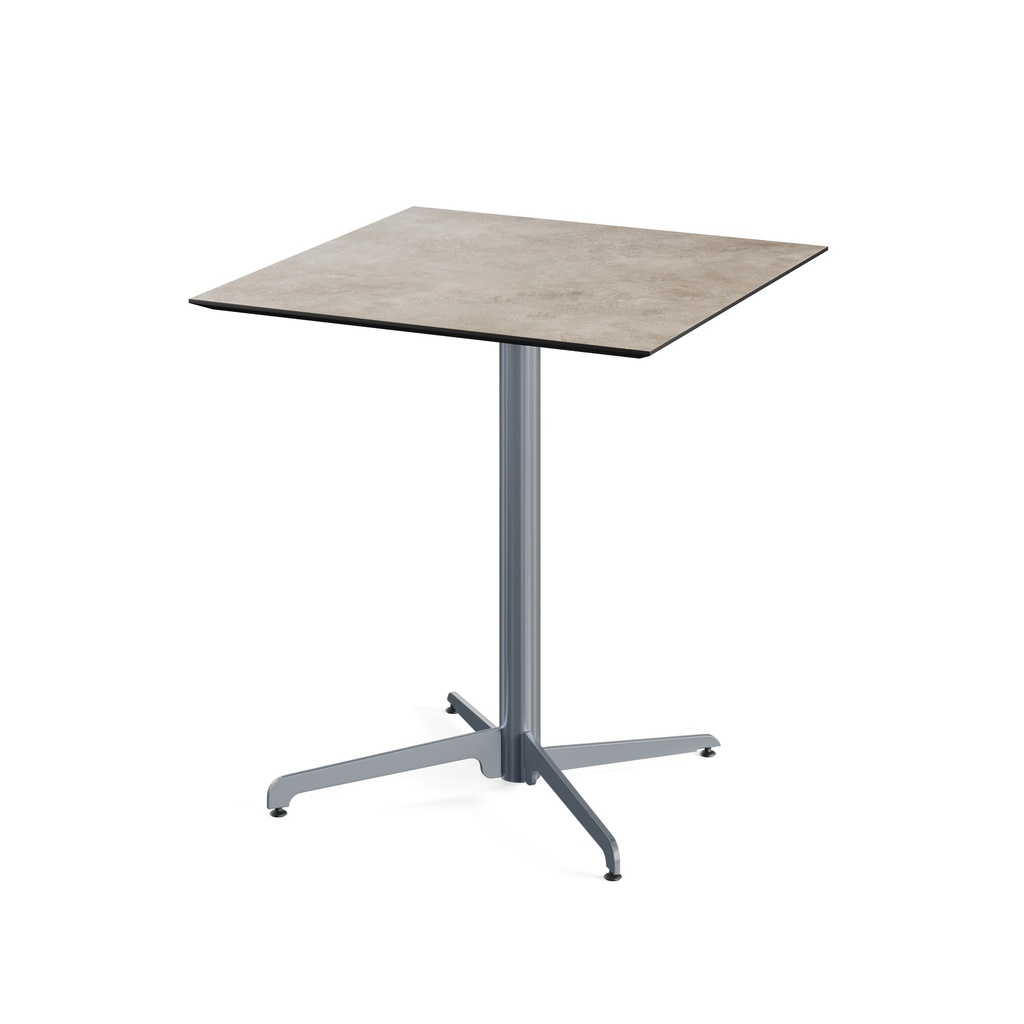 X Cross Bistro Table (Grey-Moonstone HPL) 70x70 cm