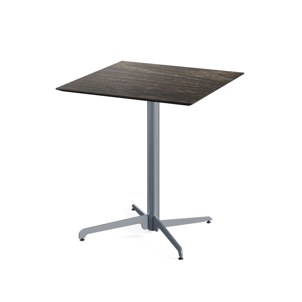 X Cross Bistro Table (Grey-Riverwashed Wood HPL) 70x70 cm
