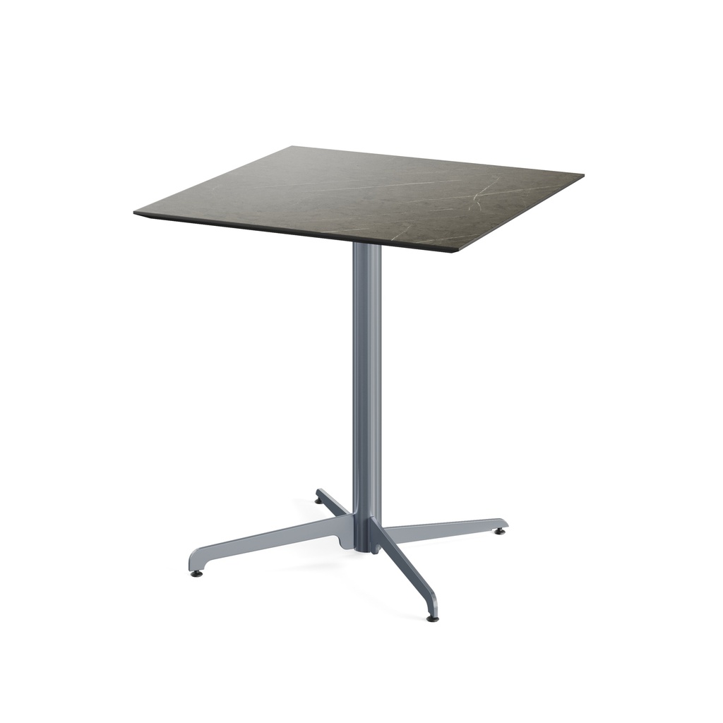 X Cross Bistro Table (Grey-Midnight Marble HPL) 70x70 cm