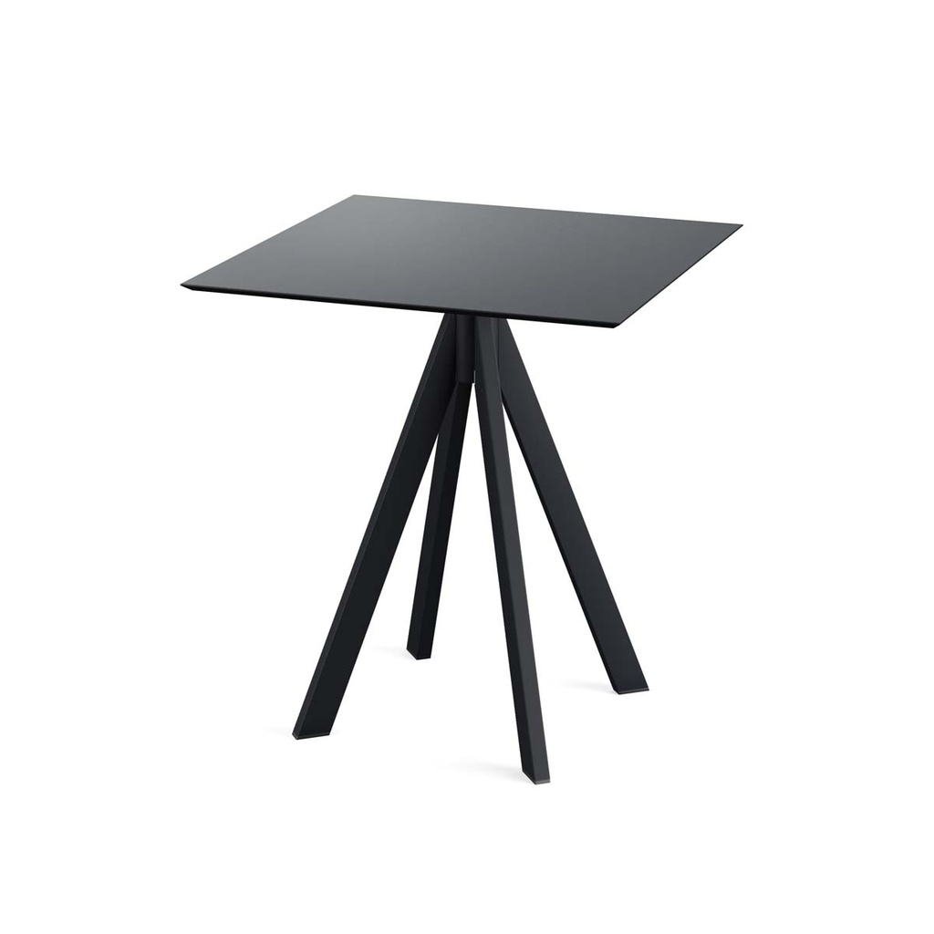Infinity Terrace Table Black Frame - Black HPL 70x70 cm