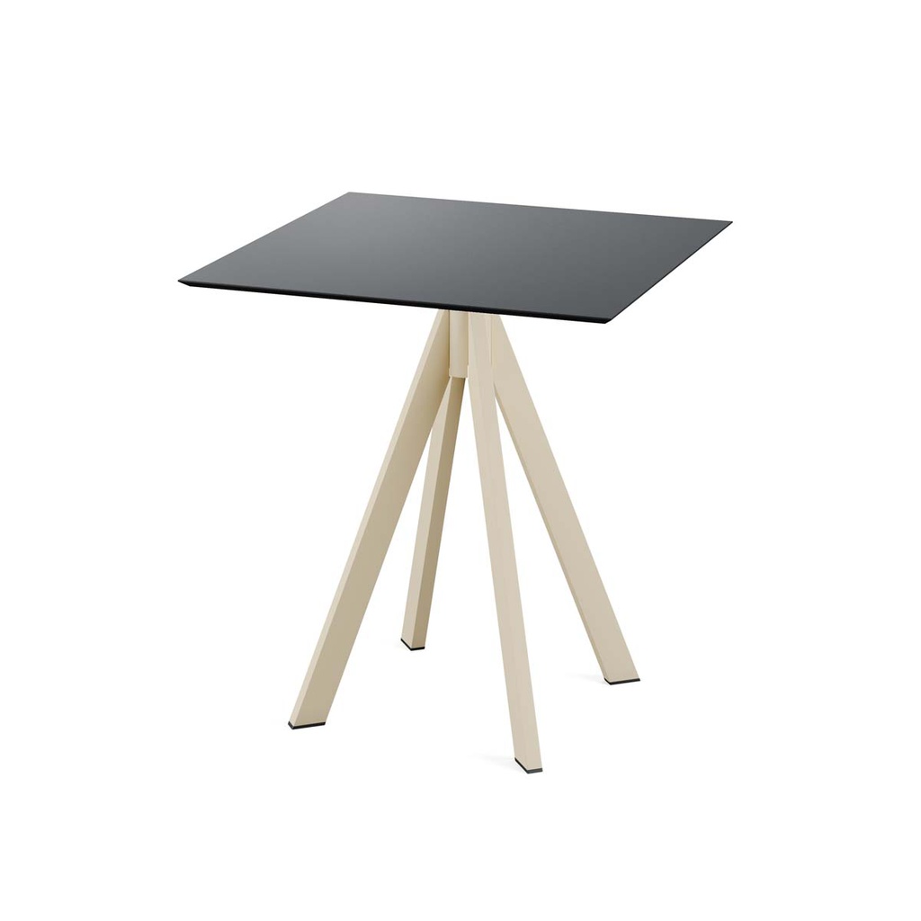 Infinity Terrace Table Sand Frame - Black HPL 70x70 cm